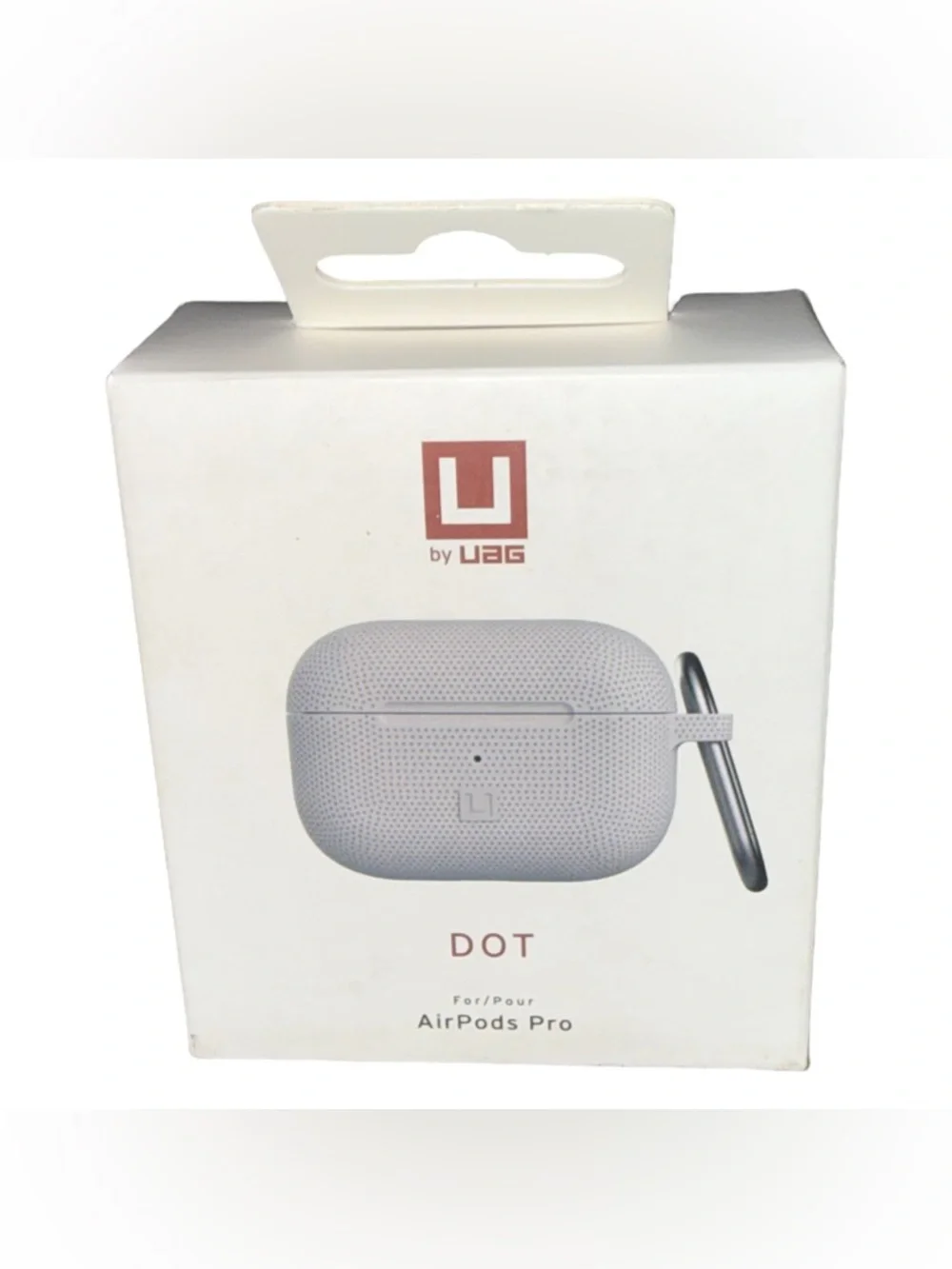 (U) by UAG DOT Silicone Drop Case for AirPods Pro Gray with Clip New In Box